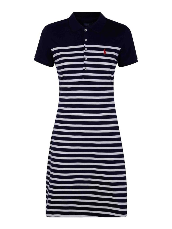 Polo Ralph Lauren Robe Au Genou - Bleu
