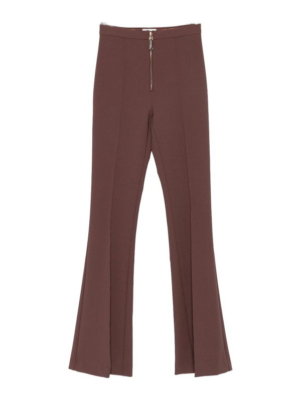 Elisabetta Franchi Pantalons Décontractés - Marron