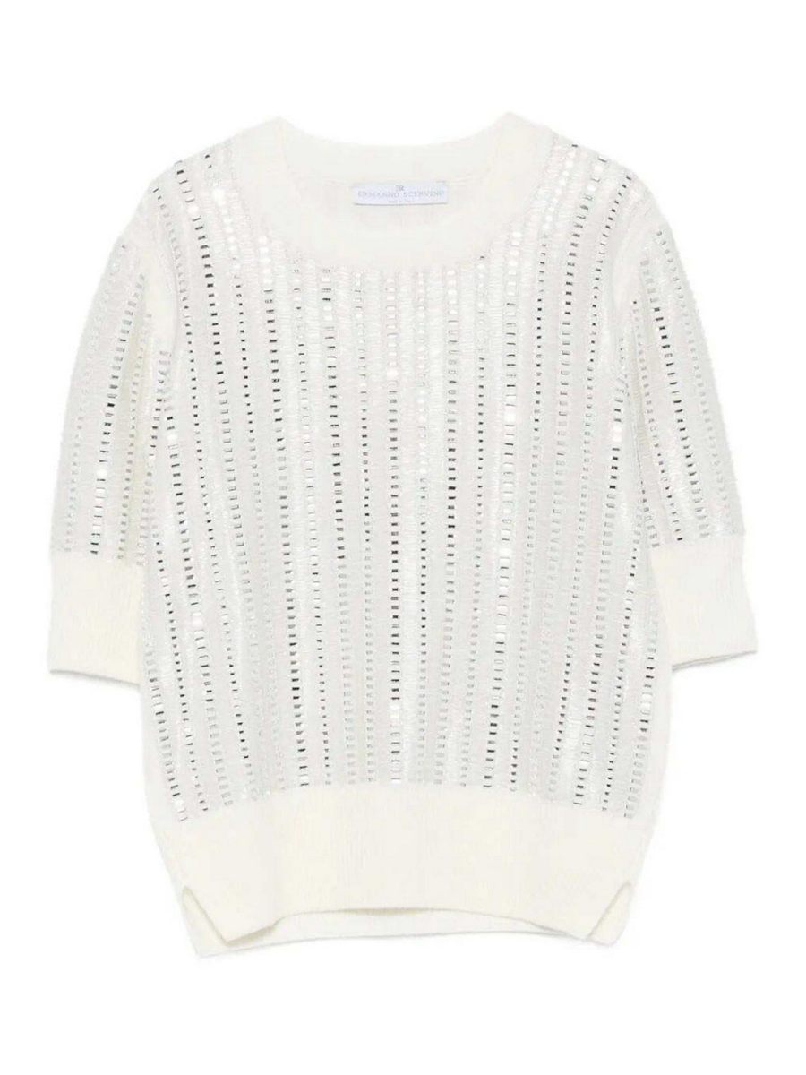 Ermanno Scervino Pull Col Rond - Gris