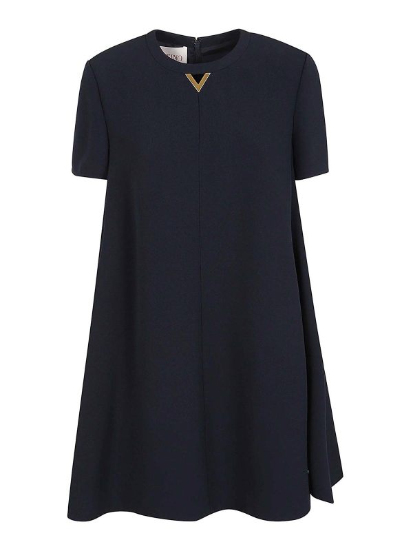 Valentino Garavani Robe Courte - Bleu Foncé