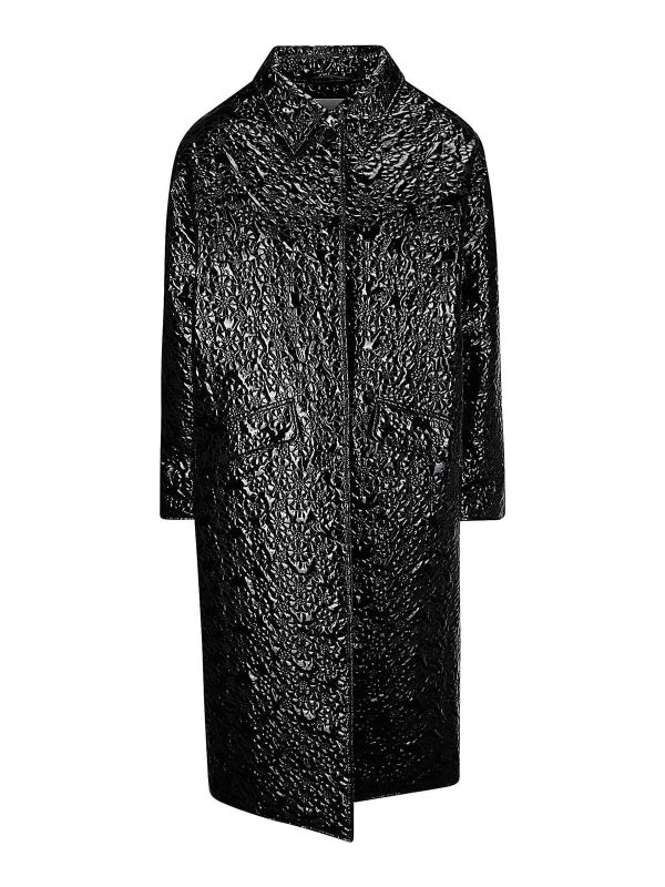 Cecilie Bahnsen Manteau Au Genou - Noir