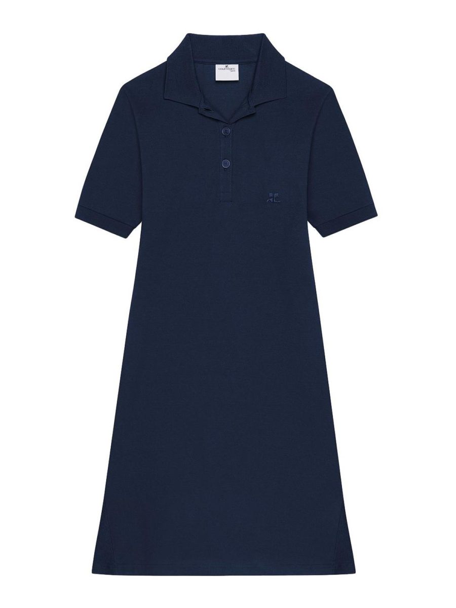 Courreges Robe Courte - Bleu