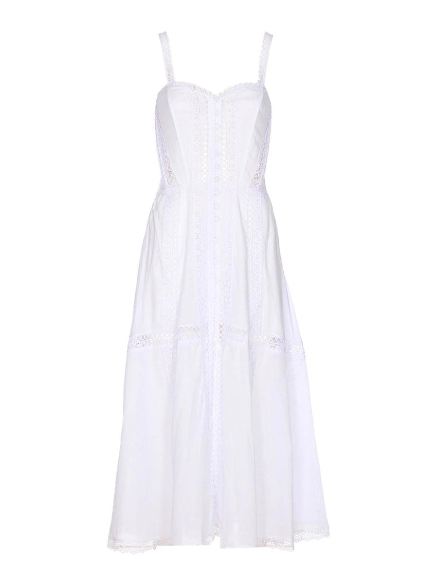Charo Ruiz Robe Au Genou - Blanc