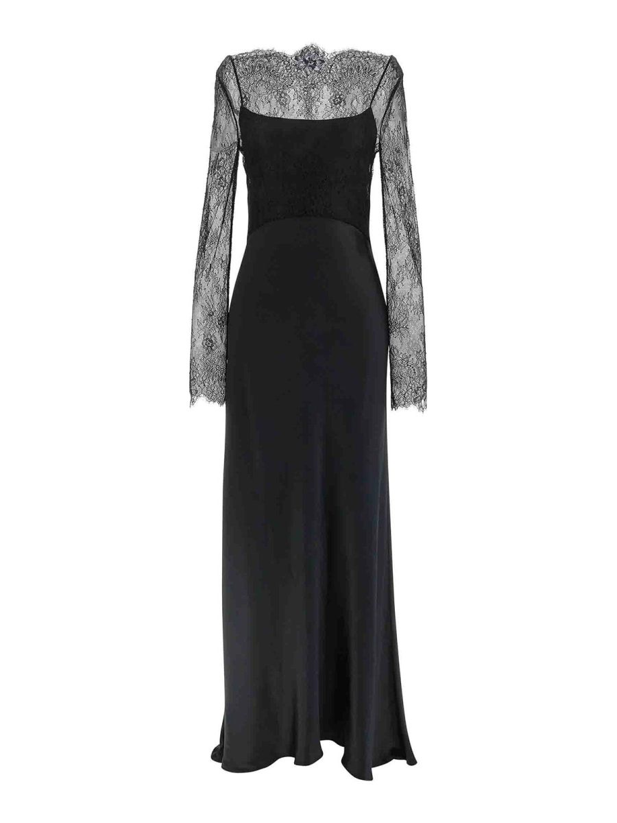 Alberta Ferretti Robe Au Genou - Noir