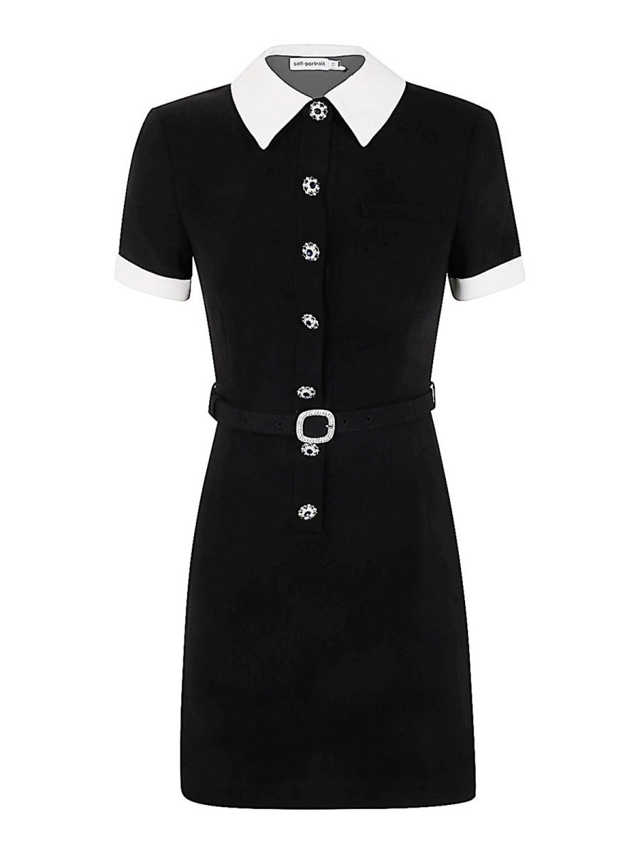 Self Portrait Robe Courte - Noir