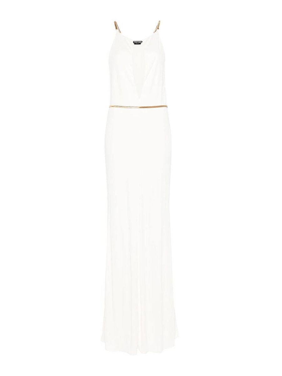 Tom Ford Robe Au Genou - Blanc