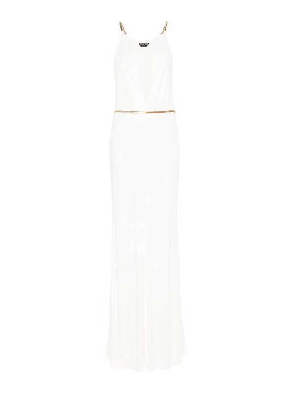 Tom Ford Robe Au Genou - Blanc