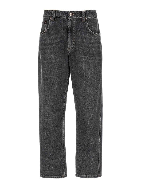 Brunello Cucinelli Jean Droit - Gris
