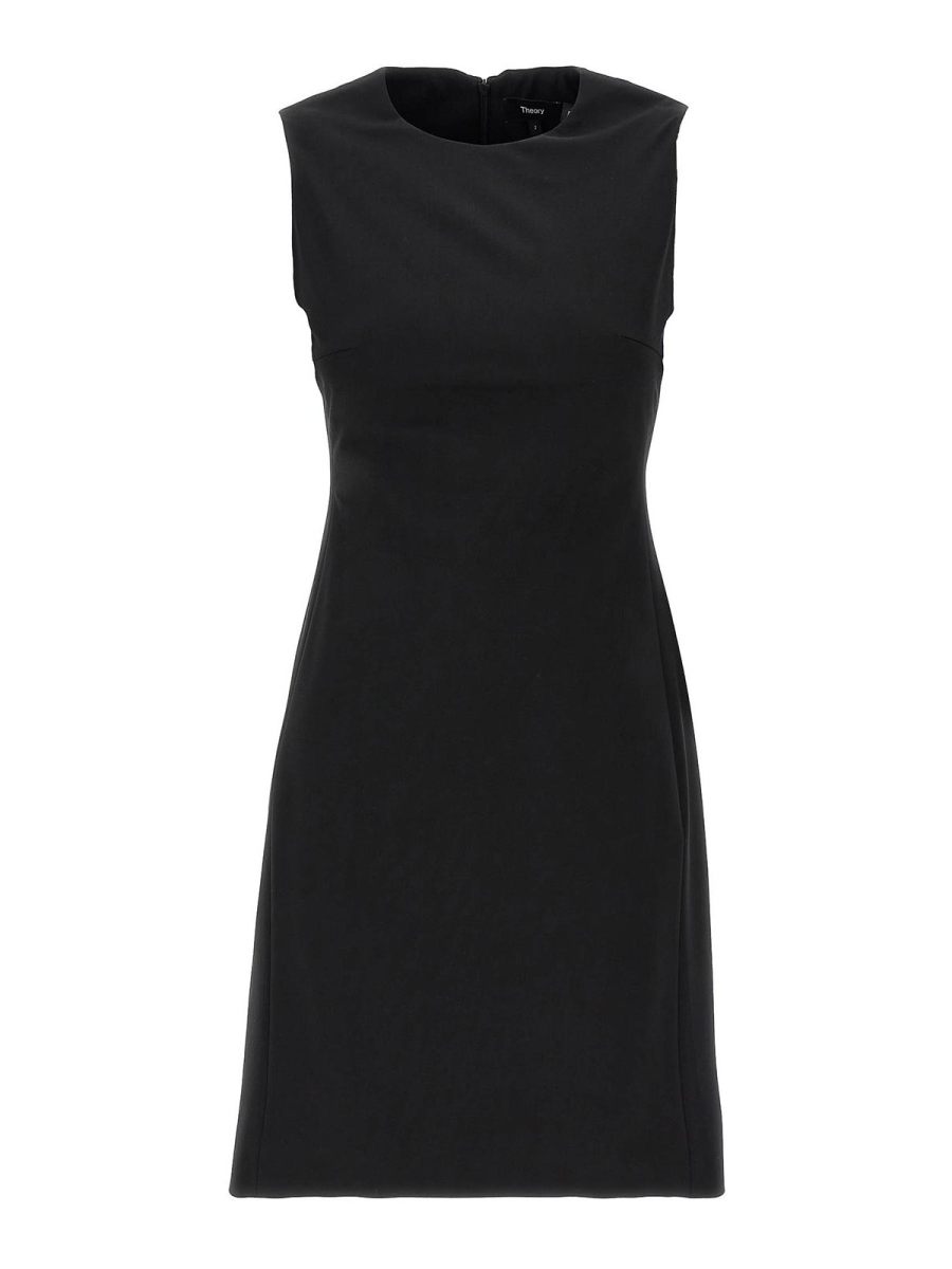 Theory Robe Au Genou - Noir