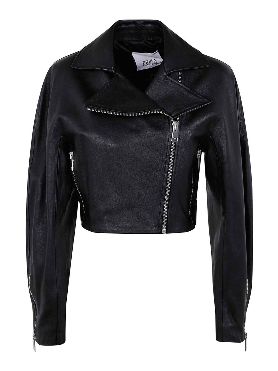 Erika Cavallini Blouson En Cuir - Noir