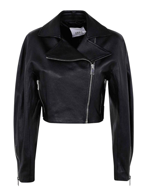 Erika Cavallini Blouson En Cuir - Noir