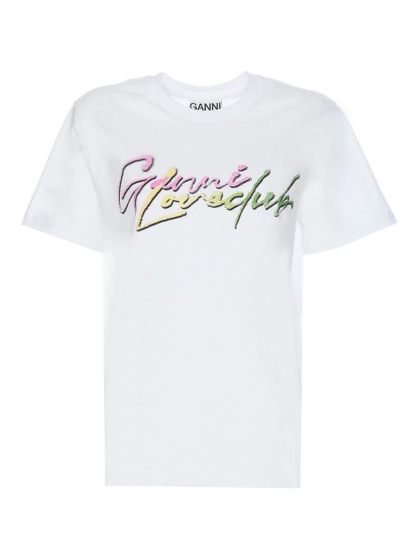 Ganni T-Shirt - Blanc