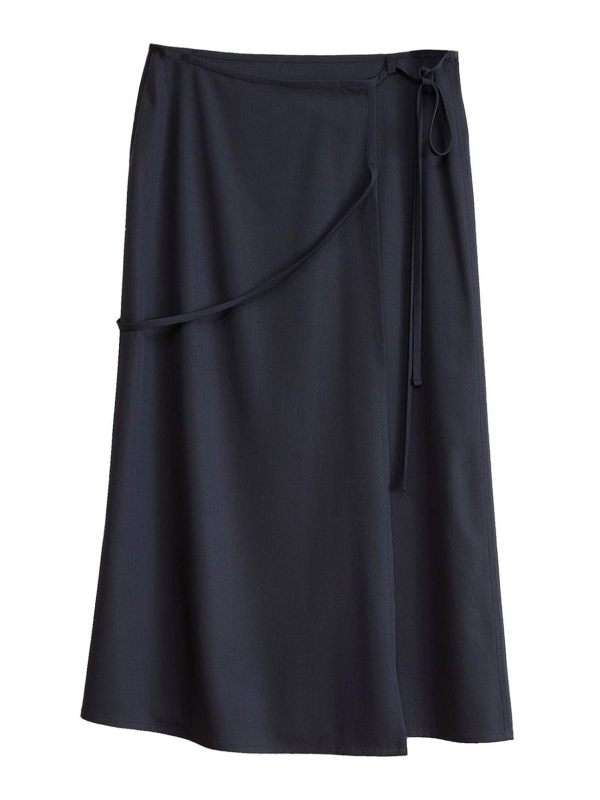 Lemaire Jupe Midi - Noir