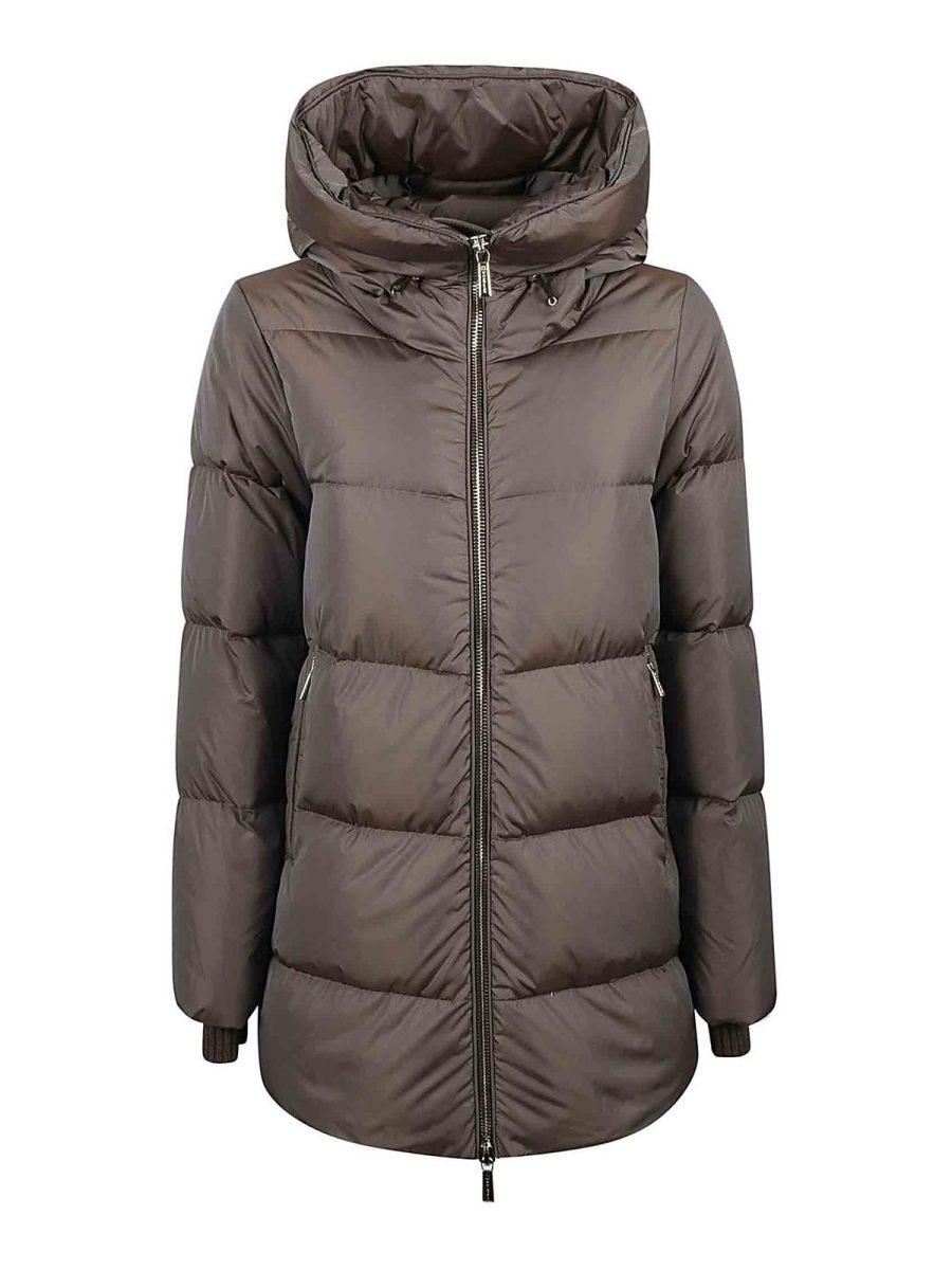 Moorer Manteau Au Genou - Marron