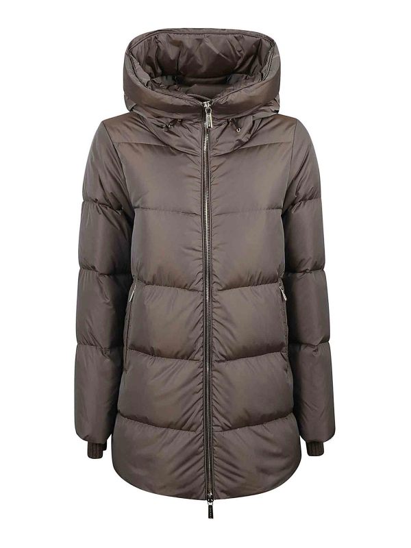 Moorer Manteau Au Genou - Marron
