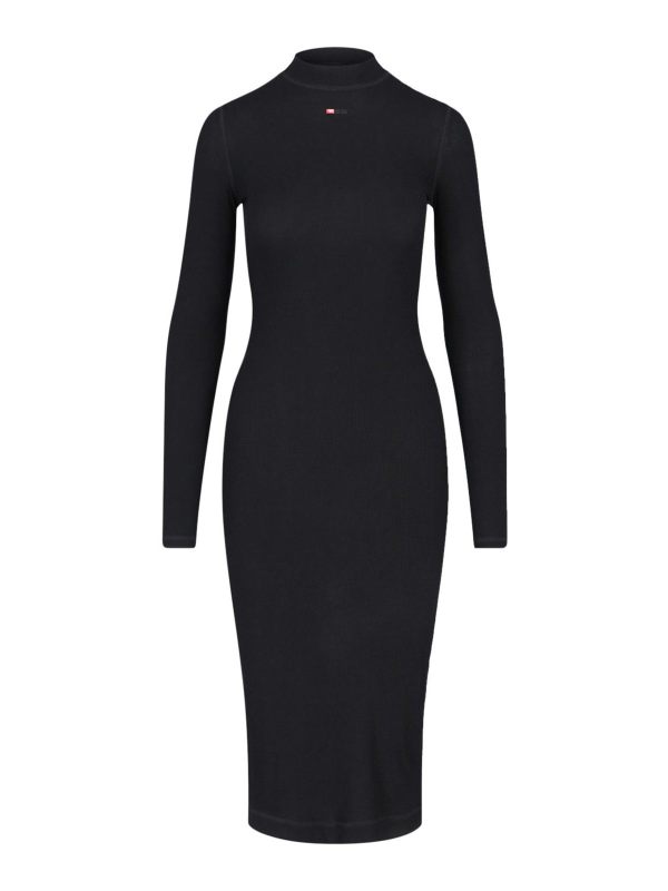 Diesel Robe Au Genou - Noir