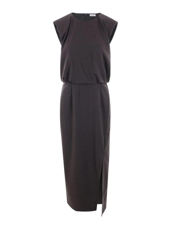 Brunello Cucinelli Maxi Robe - Gris