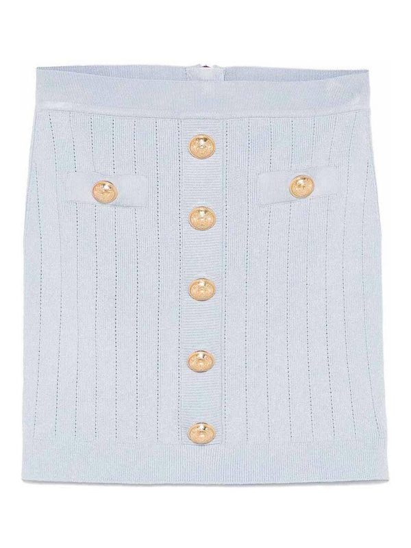 Balmain Jupe Midi - Bleu