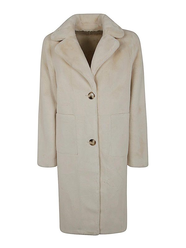 Betta Corradi Manteau Au Genou - Blanc