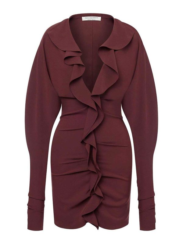 Philosophy di Lorenzo Serafini Robe Courte - Marron