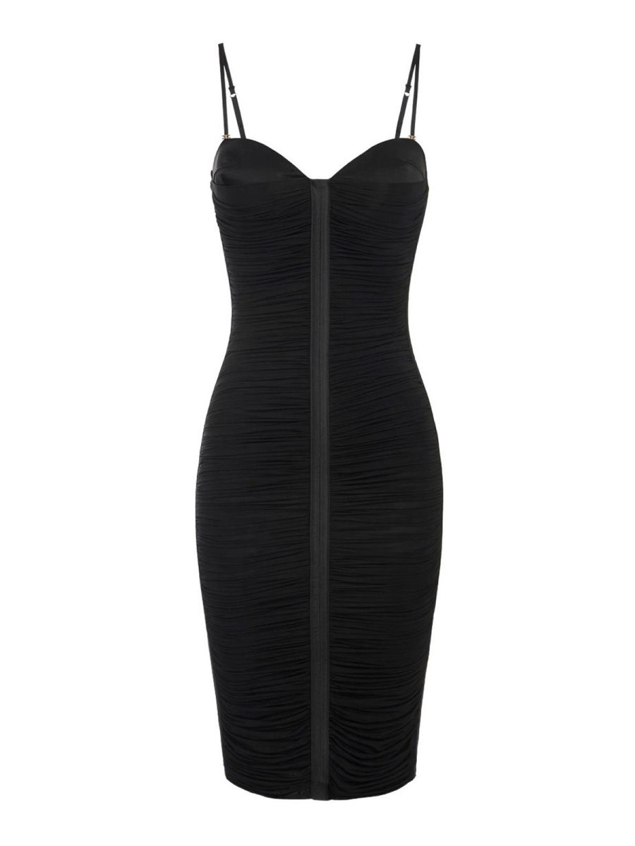 Elisabetta Franchi Robe Au Genou - Noir