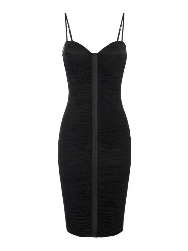 Elisabetta Franchi Robe Au Genou - Noir