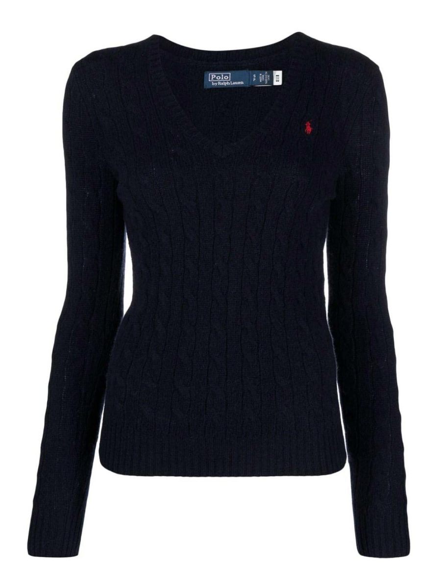 Polo Ralph Lauren Pull Col Rond - Bleu Foncé