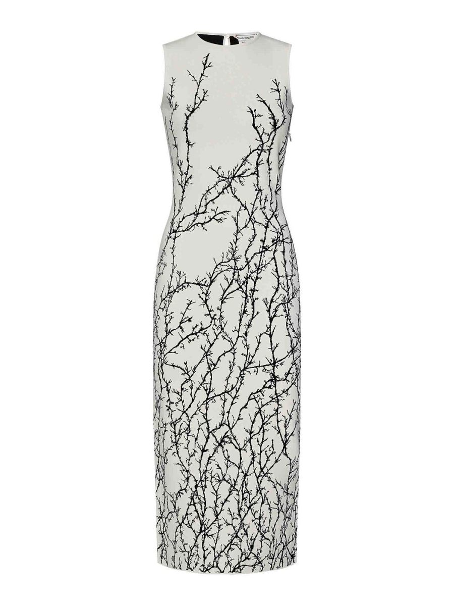 Alexander Mcqueen Maxi Robe - Blanc