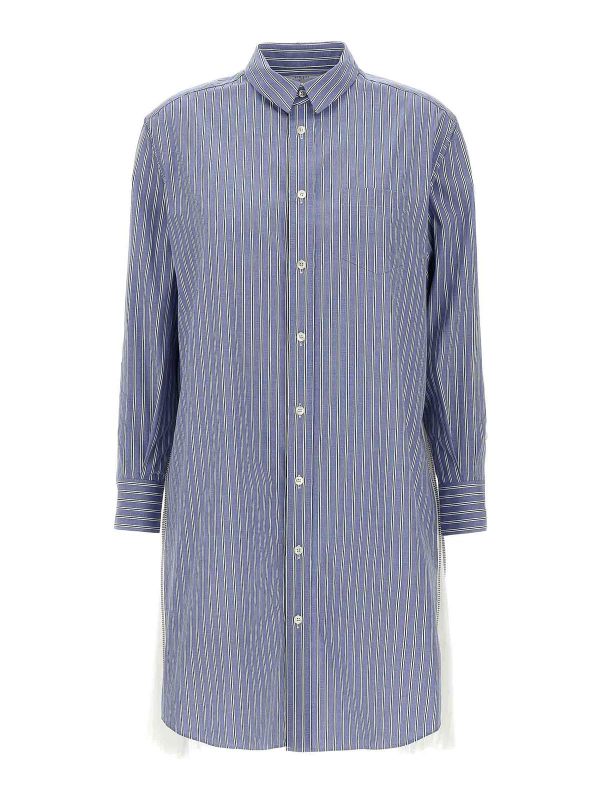 Sacai Robe Au Genou - Bleu Clair