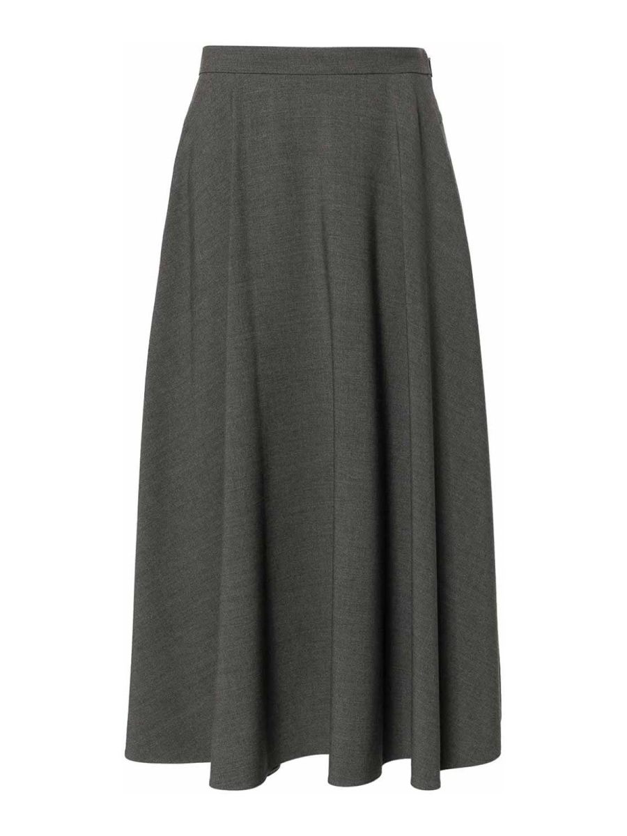 Valentino Jupe Midi - Gris