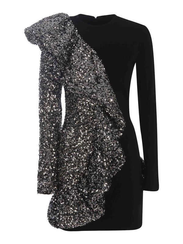 Rotate Birger Christensen Robe Courte - Noir