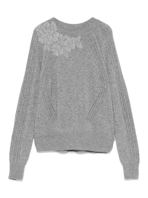 Ermanno Scervino Pull Col Rond - Noir