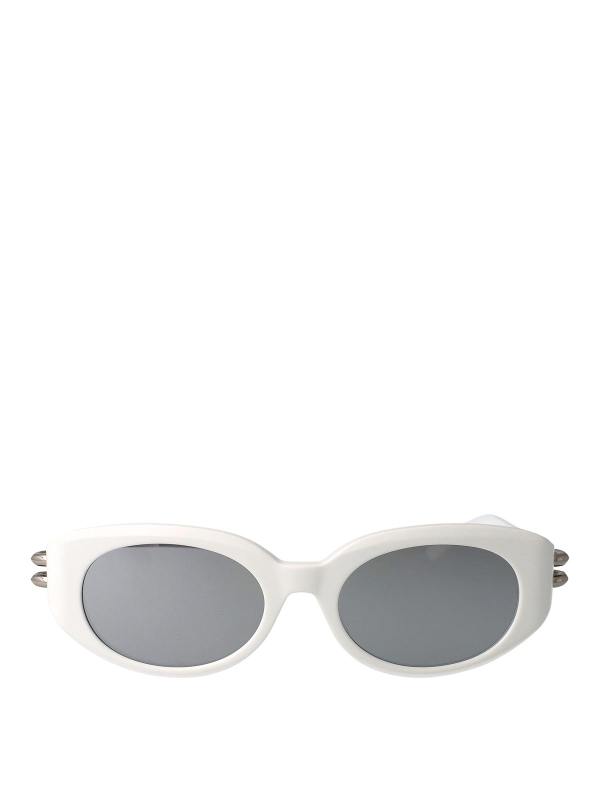 Alexander Mcqueen Lunettes De Soleil - Blanc