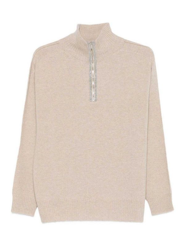 D. Exterior Pull Col Roulé - Beige