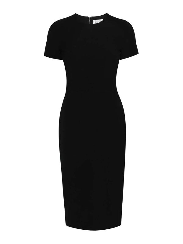 Victoria Beckham Robe Au Genou - Noir