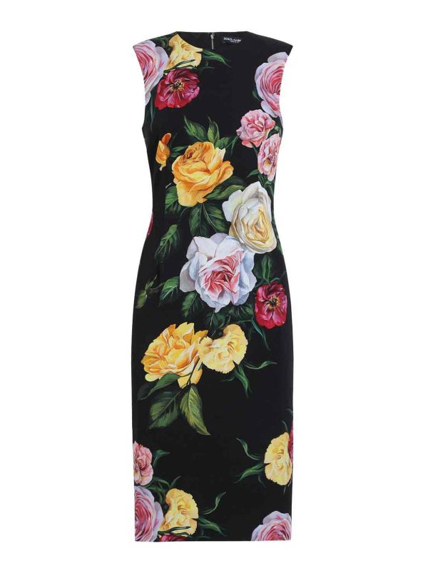 Dolce & Gabbana Robe Au Genou - Jaune