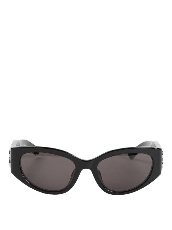 Balenciaga Lunettes De Soleil - Noir