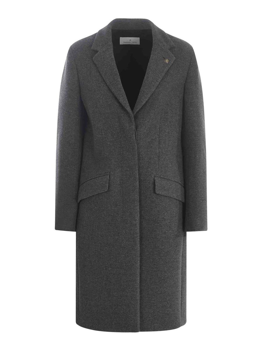 Manuel Ritz Manteau Court - Gris