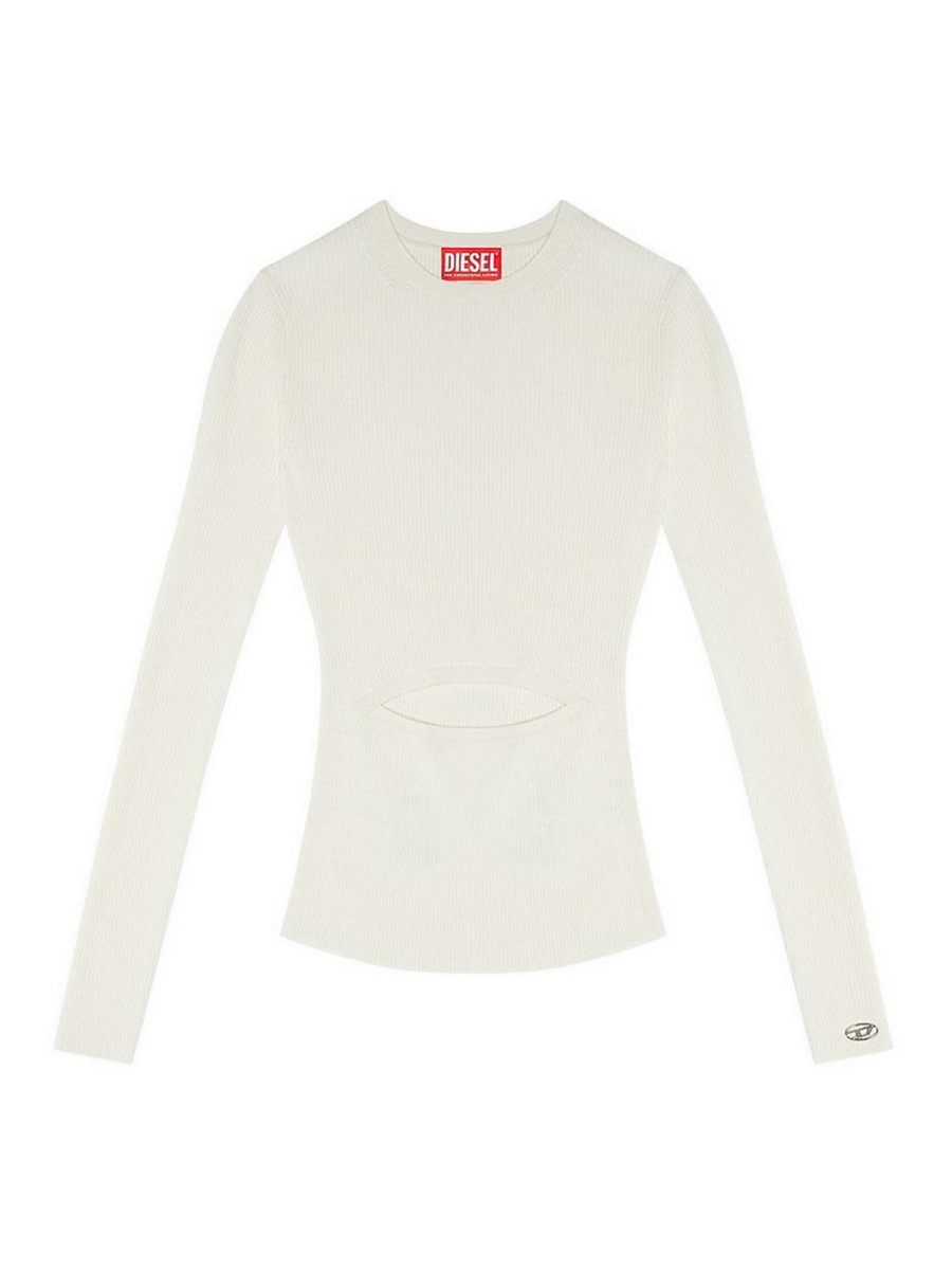 Diesel Pull Col Rond - Blanc