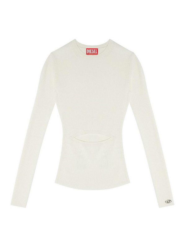 Diesel Pull Col Rond - Blanc