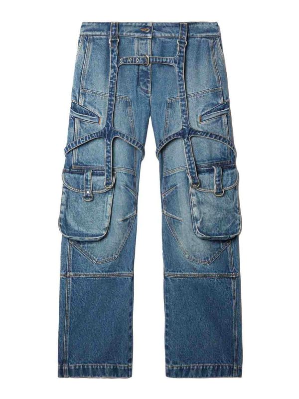Off-White Jean Bootcut - Bleu