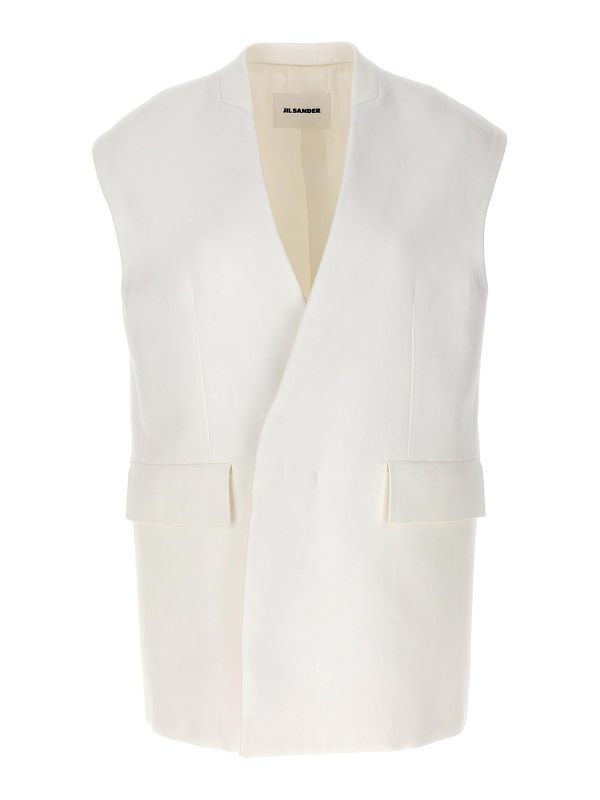 Jil Sander Gilet - Blanc