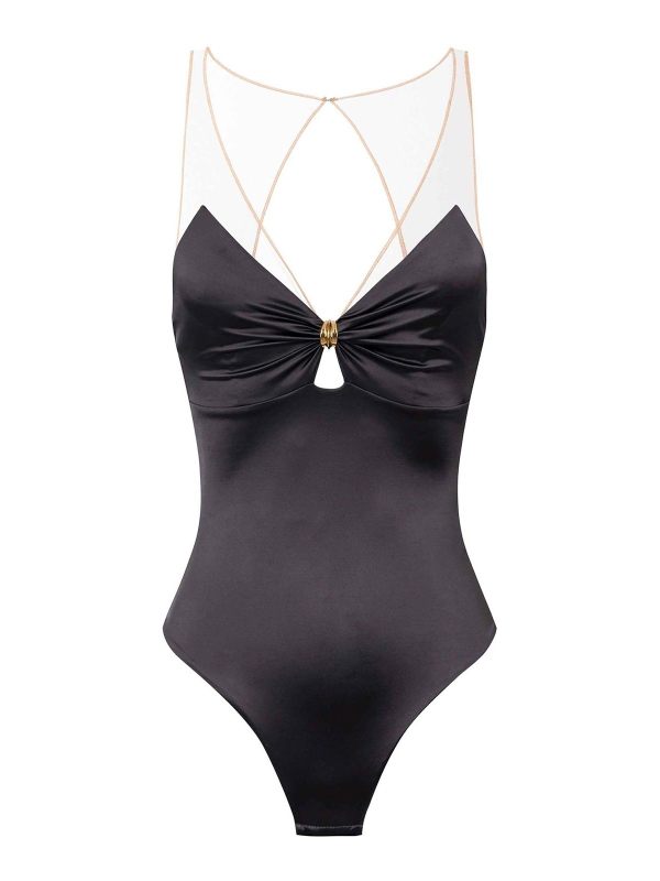 Elisabetta Franchi Top - Gris Foncé