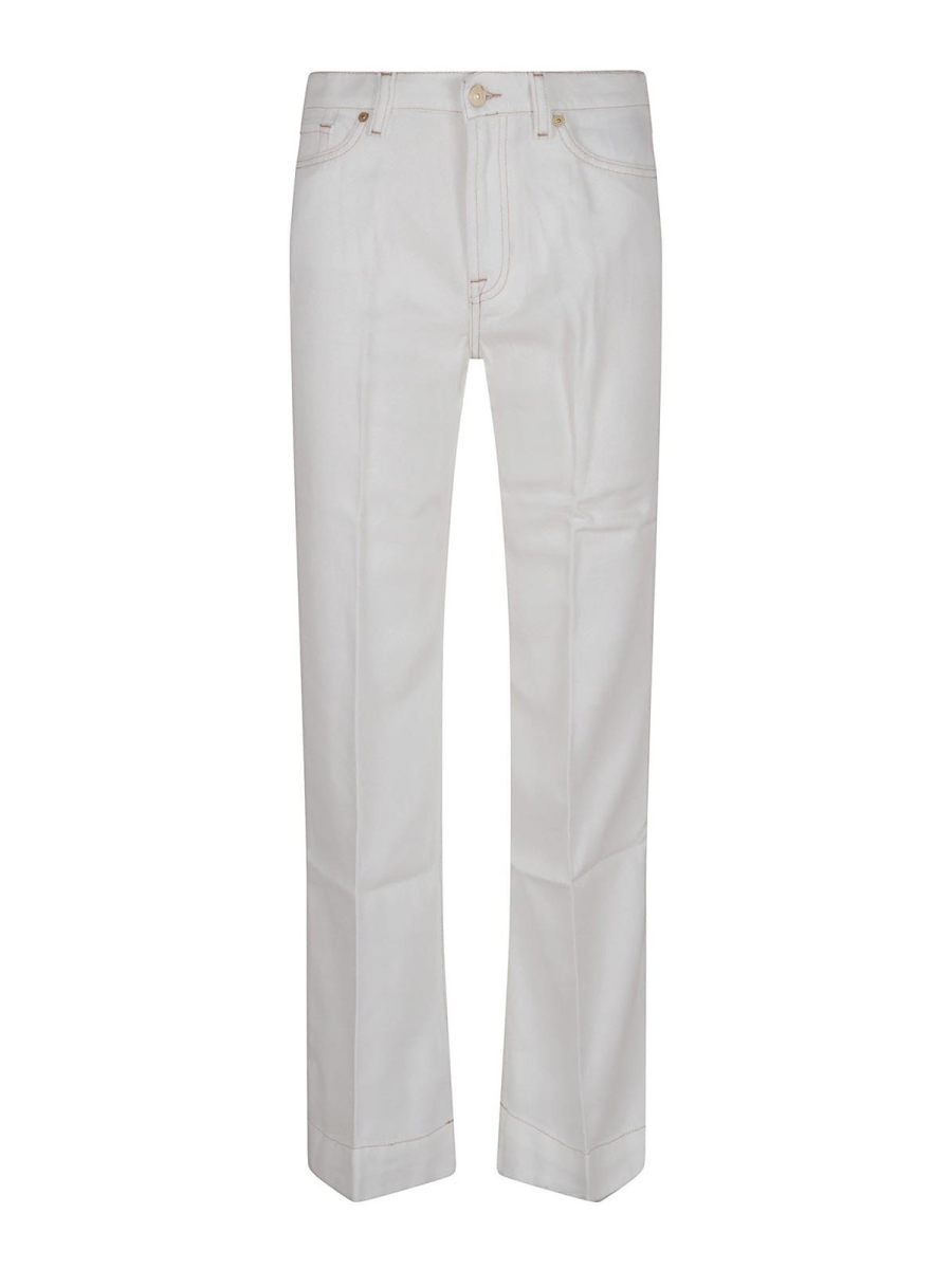 7 For All Mankind Pantalon Couturier - Blanc