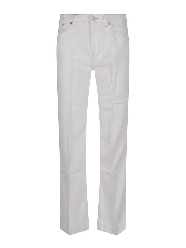 7 For All Mankind Pantalon Couturier - Blanc