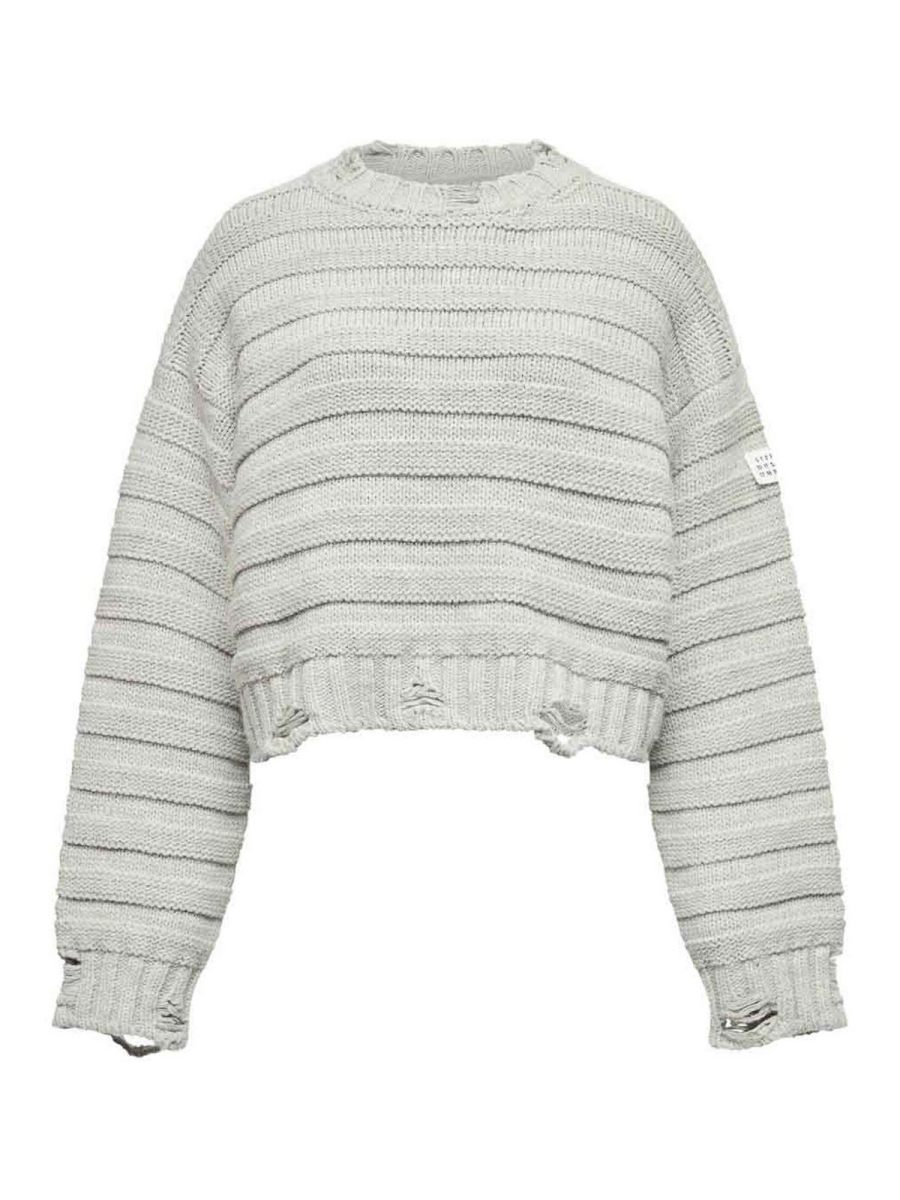 MM6 Maison Margiela Pull Col Bateau - Noir