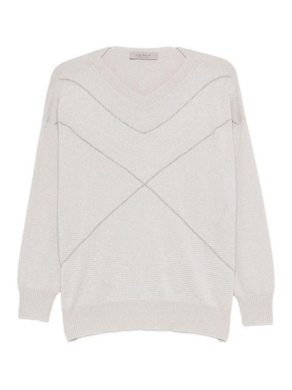 D. Exterior Pull Col Rond - Gris