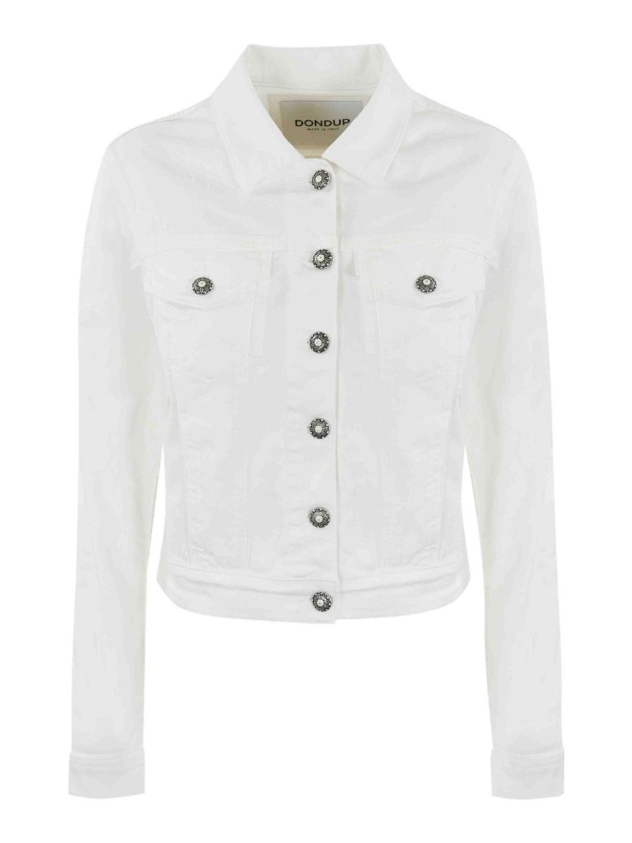 Dondup Veste En Jean - Blanc