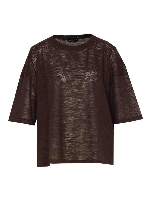 Roberto Collina Pull Col Rond - Marron