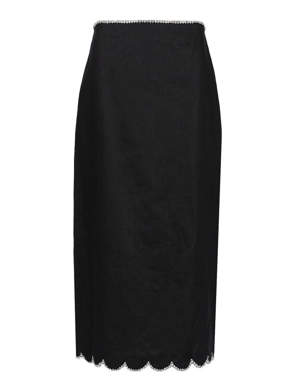 Zimmermann Jupe Midi - Noir